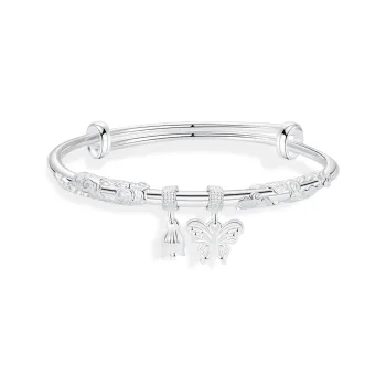 SINO GEM 999 Fine Silver Sterling Silver Bracelets Women's