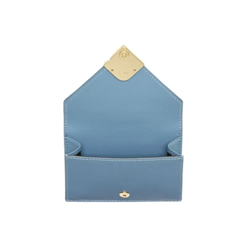 FENDI FF Calfskin Wallet Women's Light Blue-2