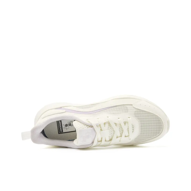 QIAODAN Anti Slip Wear Resistant Low Top Casual Shoes Women's Beige Purple-3