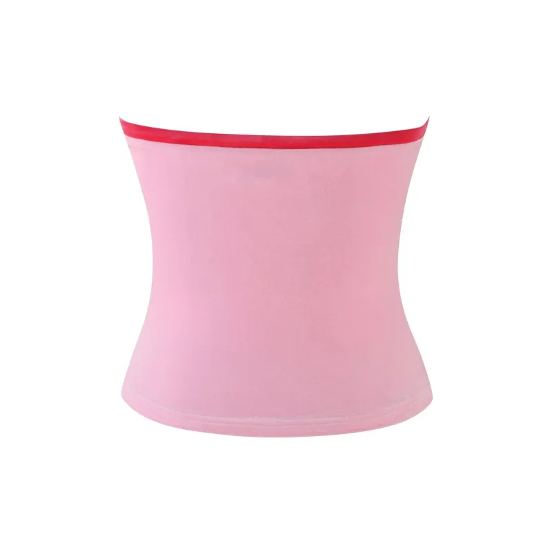 I.AM.GIA MICHELLE VELOUR BOOB TUBE Strapless Top Women's Light Pink-1