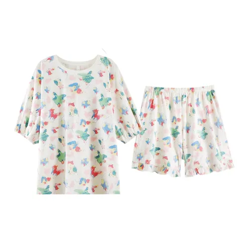 XIAFENYAN Pajama Set Women's Apricot