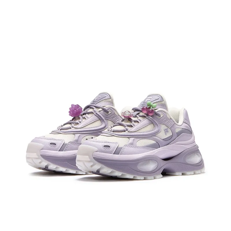 FILA FUSION BIANCO III Low Top Casual Shoes Women's White Purple-1