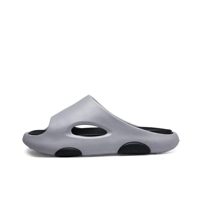 PLAY COBBLER Rubber Sole Cut Out Slip Resistant Abrasion Resistant Massage Slide Slippers Men's-3