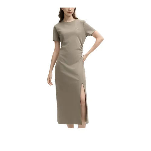 FILA SS25 Short Sleeved Dresses Women's Steam Gray GY