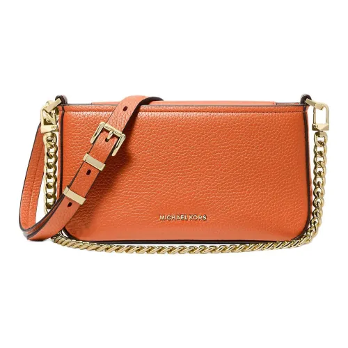 MICHAEL KORS Bryant Litchi Grain Leather Shoulder Bag Crossbody Bag Handbag Small Size Women's Orange