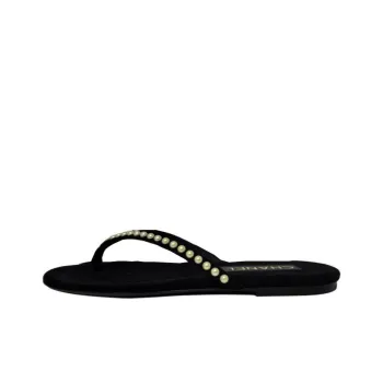 CHANEL Flip Flops Women's Black