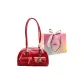 Burgundy with Charm-Shopping Bag