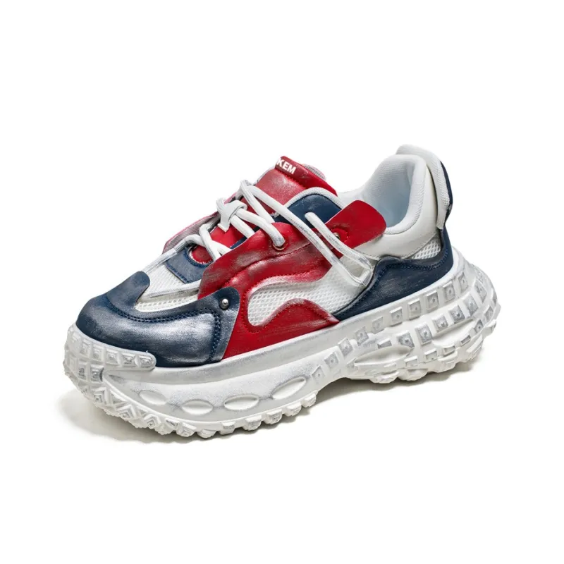 JKEM Anti Slip Wear Resistant Low Top Chunky Sneakers Men's-1