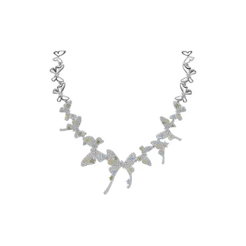 HEFANG Copper Butterfly Garden Necklace Women's