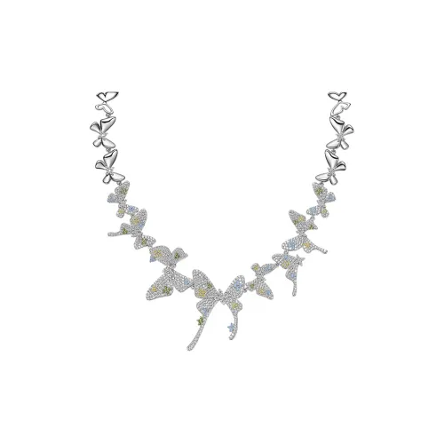 HEFANG Copper Butterfly Garden Necklace Women's