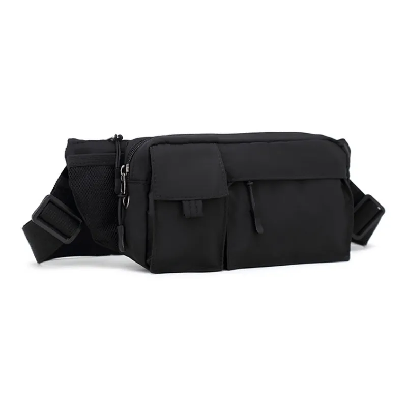 COLINS KEIRS Oxford Sports Commute One Shoulder Crossbody Sling Bag Cycling Bag Fanny Pack Regular Men's Black-1