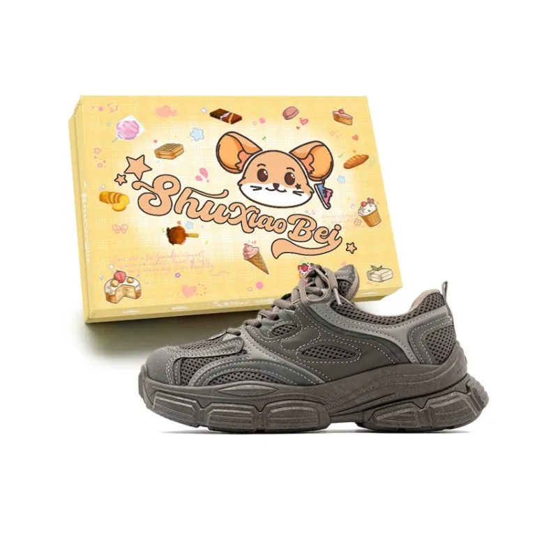 SHUXIAOBEI Cushioning Wear Resistant Low Top Chunky Sneakers Women's-5