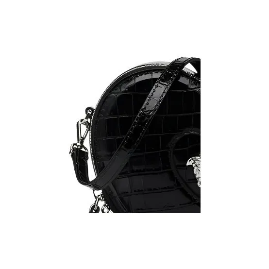 FANSIZHE La Medusa Cow Leather Shoulder Bag Crossbody Bag Mini Kids' Black & Silver-4
