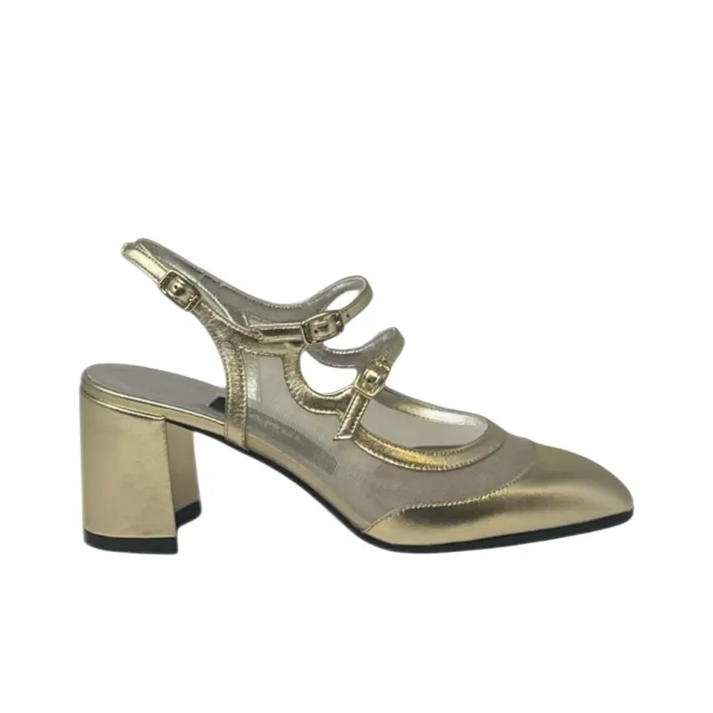 Carel BANANIGHT Chunky Heel High Heels Women's Gold-1