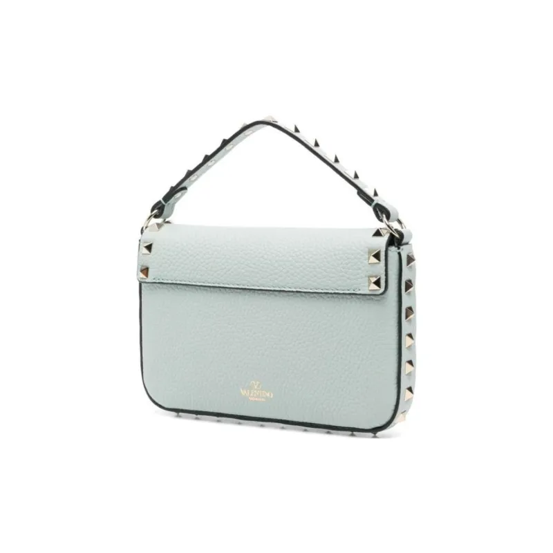 Valentino Leather One Shoulder Handbag Women's Mint Green-1