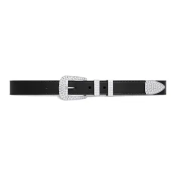 CELINE Medium Marco Belt With Strass In Vintage Calfskin