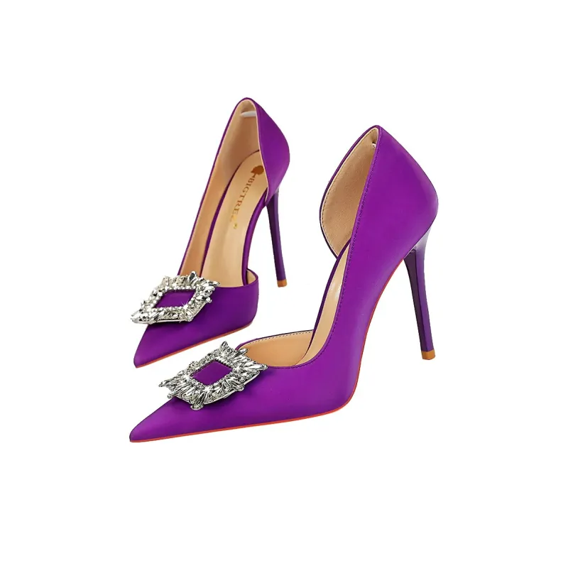 QITUMAUL Slim Heel High Heels Women's-8