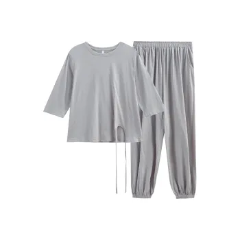 Same Language Pajama Set Women's Off White Gray