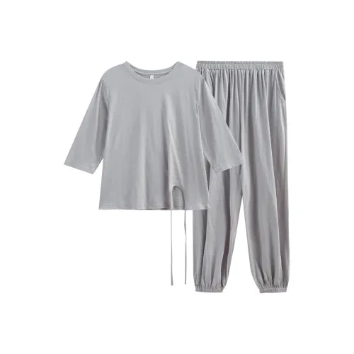 Same Language Pajama Set Women's Off White Gray
