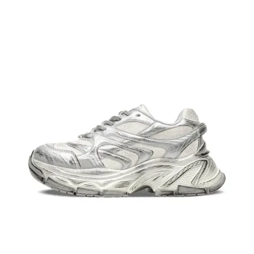 CHIKOKU Moonfall Galaxy Cushioning Anti Slip And Wear Resistant Low Top Chunky Sneakers Unisex Silver