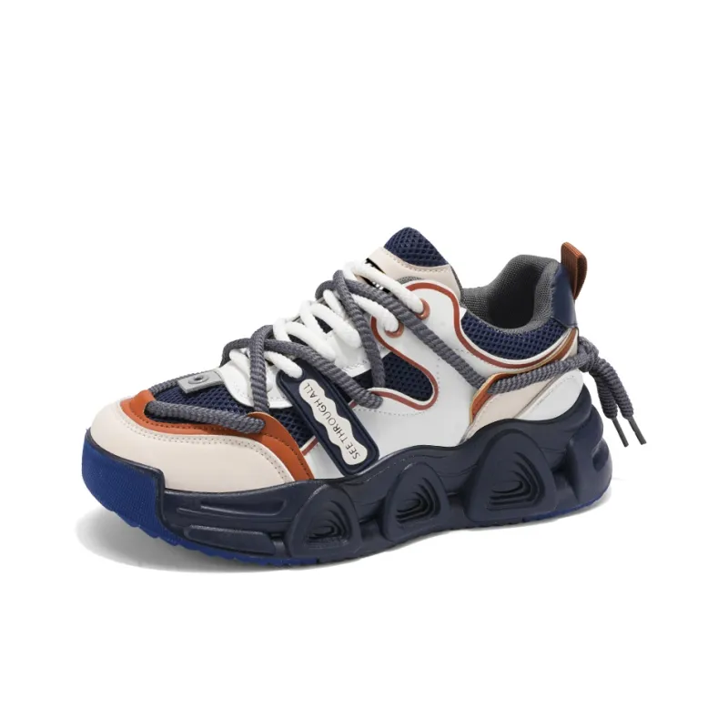 JKEM Cushioned Slip Resistant Abrasion Resistant Low Top Chunky Sneakers Men's-1