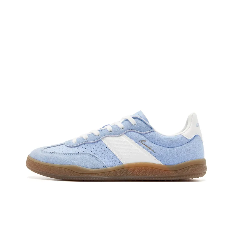 QIAODAN Wave German Army Trainers Abrasion Resistant Slip Resistant Low Top Skateboard Shoes Women's Blue-0