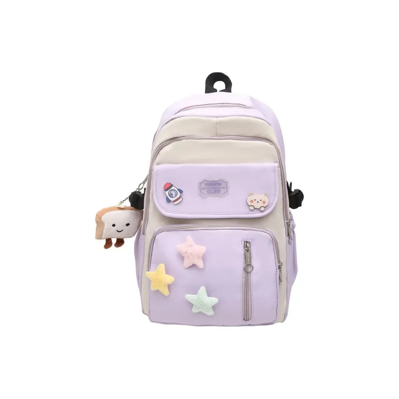 LUVISTRUE Nylon Backpack Regular Women's Khaki/Black/Pink/Purple-12