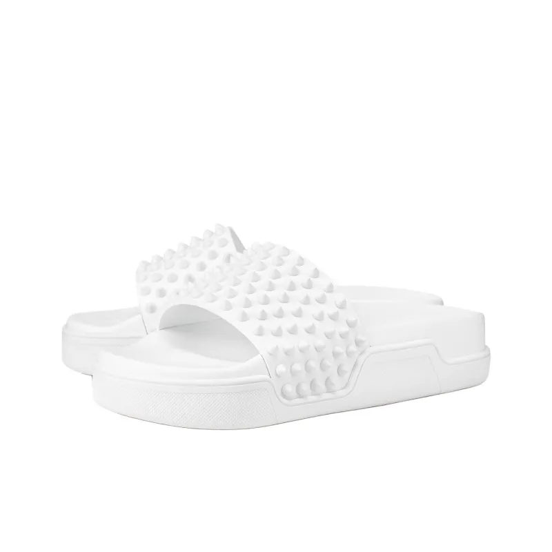 CL LUBOTING Slide Slippers Women's White-2