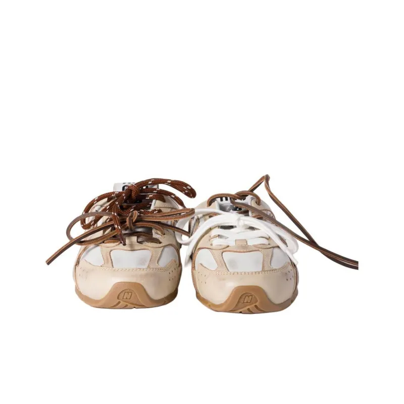 New Balance x MIU MIU NB 530 SL Abrasion Resistant Closed Toe Slippers Women's Lime Gray & White-2