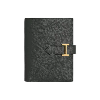 HERMES Bearn Epsom Calfskin Wallet Women's 67 Vert Fonce Dark Green