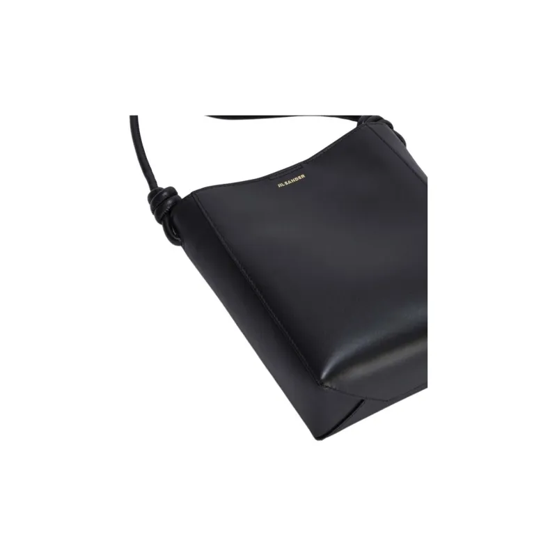 JIL SANDER Logo Printed Knotted Shoulder Bag-4