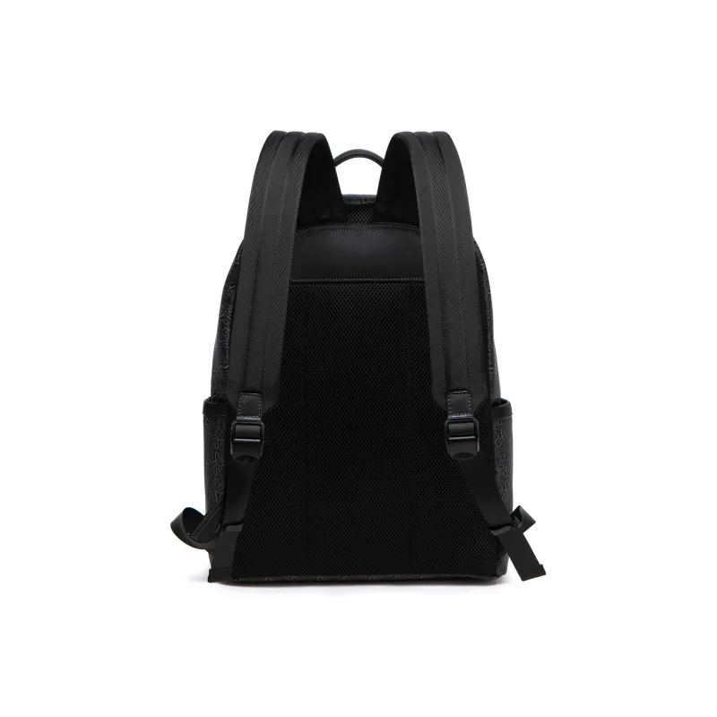 SEPTWOLVES PVC Polyvinyl Chloride Backpack Men's Black-3