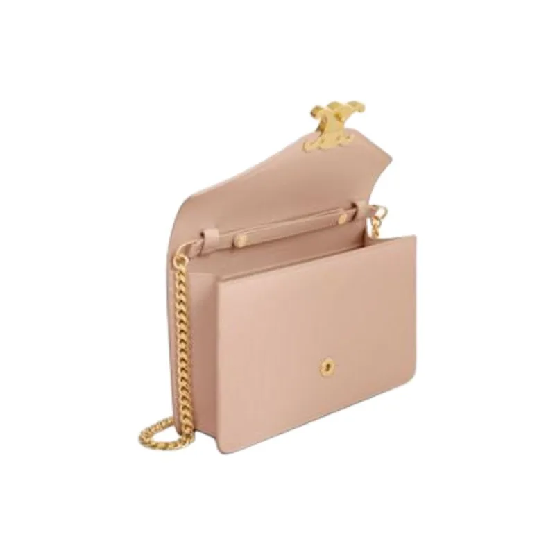 CELINE Margo Calfskin Shoulder Bag Women's Pink-3