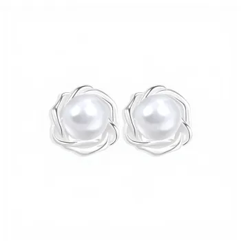 FR Pearl Stud Earrings Women's