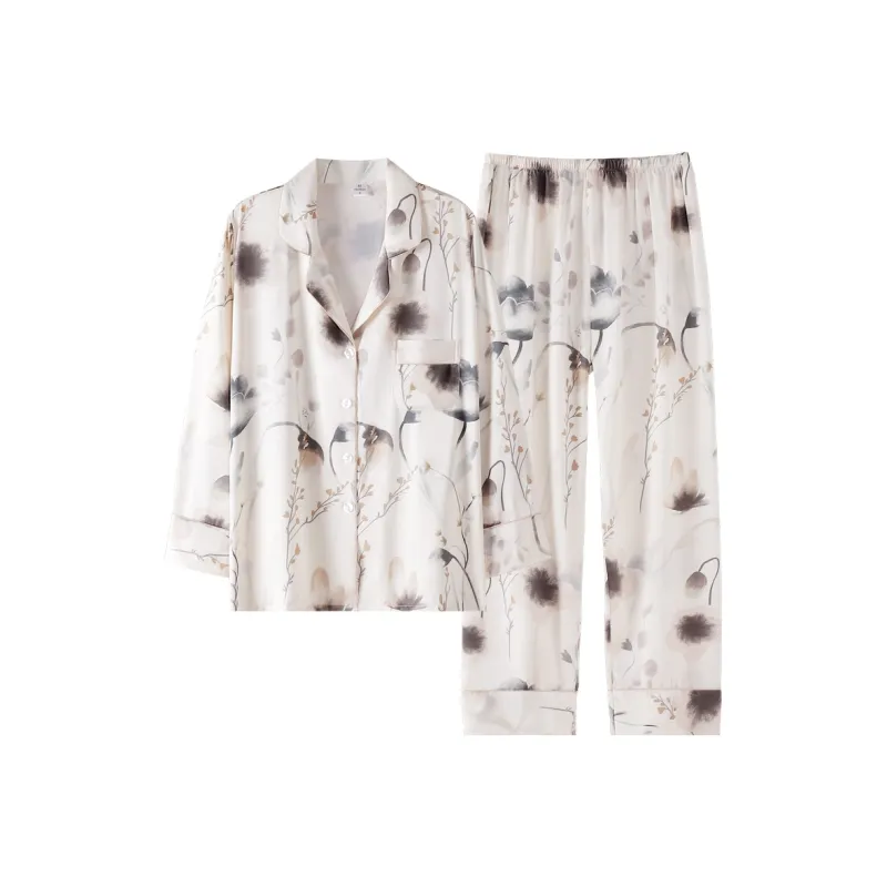 MIIOW Trend Party Series Pajama Set Women's Ivory White-0