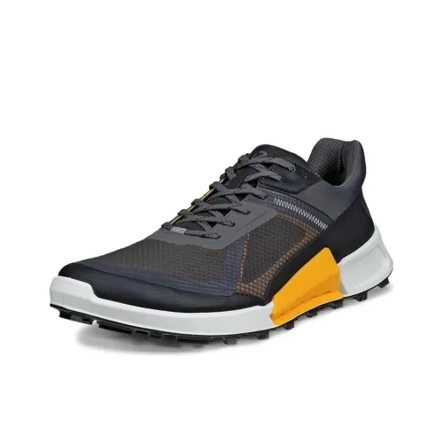 Ecco Low Top Hiking/Trekking Shoes Men's Black Gray Orange