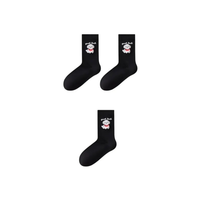 Temooues Mid Calf Socks Women's Combo Set-14