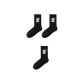 [3 Pack]Embroidery Anti-Pilling 3 Pack Black