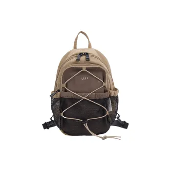 LEFF Fabric Outdoor Mountaineering Backpack Small Size Unisex Khaki Brown
