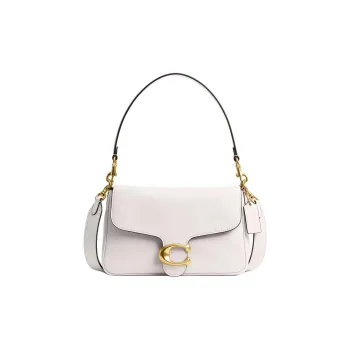 COACH Soft Tabby Leather Shoulder Bag, Crossbody Bag, Handbag Regular Women's White