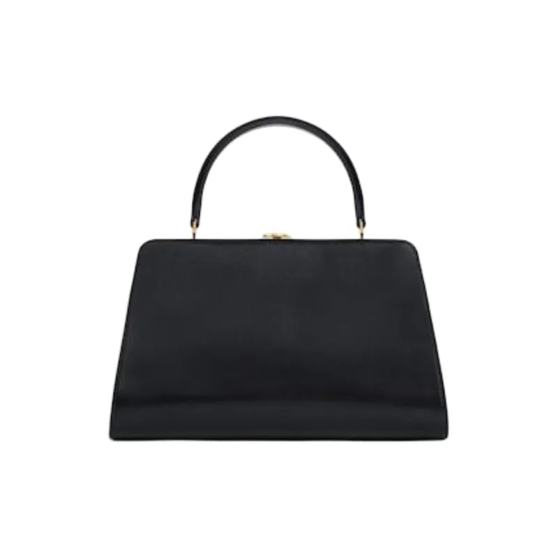 CELINE Calfskin Handbag Medium Size Women's Black-0