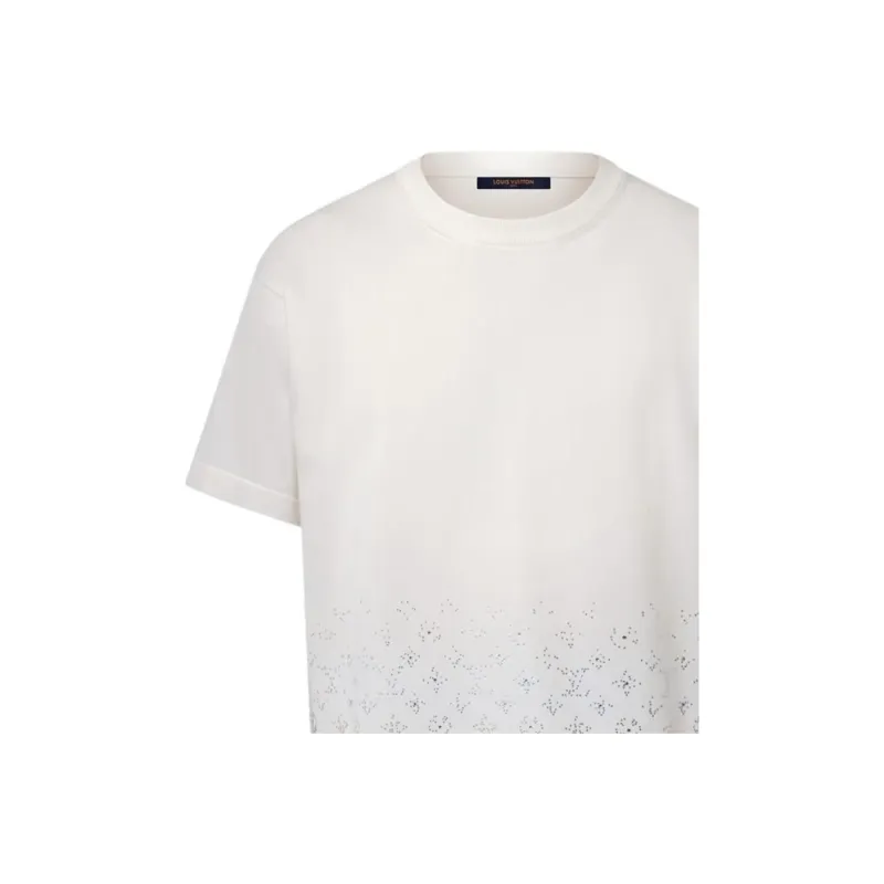 LOUIS VUITTON 1AGTLE Monogram Gradient Embellished Short Sleeved Crewneck-1