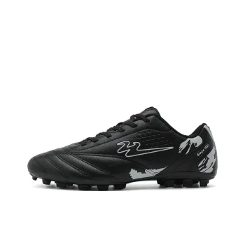 Binary FG Rubber Long Studs Cushioned Wear Resistant Lightweight Slip Resistant Soccer Shoes Unisex Black