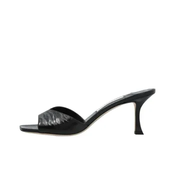 Jimmy Choo Slide Slippers 7cm Women's Black