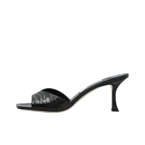Jimmy Choo Slide Slippers 7cm Women's Black