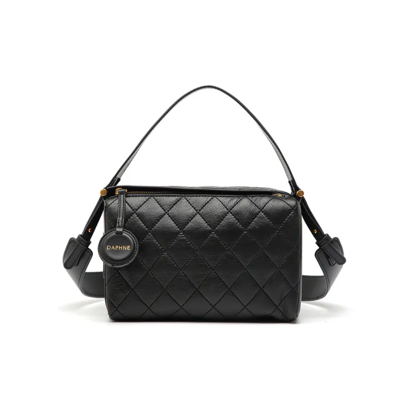 DAPHNE PU Handbag Women's Black/Purple-0