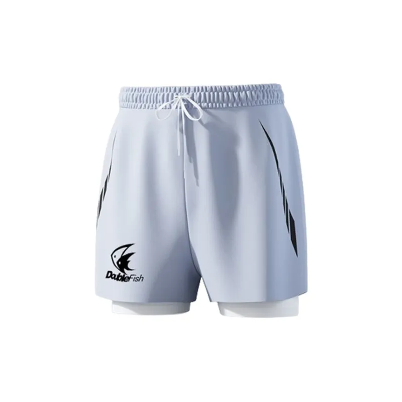 DOUBLEFISH Swimming Sets Polyester Elastane Silicone Pool Training Beach Sports Men's Haze Gray-1