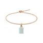 Amazonite Block Pendant+Snake Chain