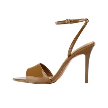 ZARA Strap Sandals 10.5cm Women's Tan
