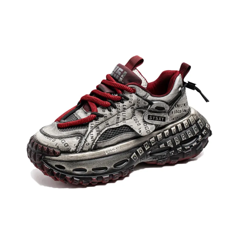 Budding Bear Anti Slip Wear Resistant Breathable Height Increasing Low Top Chunky Sneakers Men's Box-29